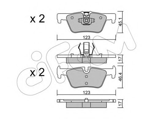 Imagine set placute frana,frana disc CIFAM 822-962-0