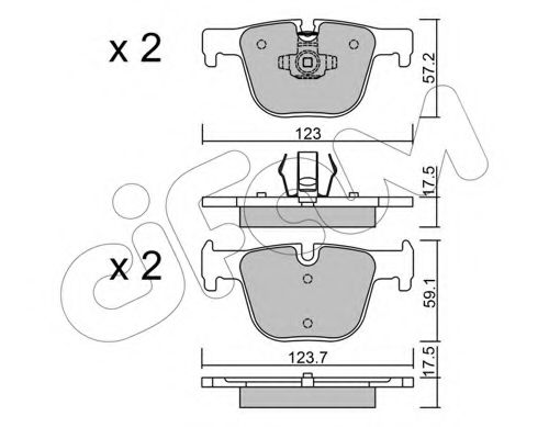 Imagine set placute frana,frana disc CIFAM 822-963-0