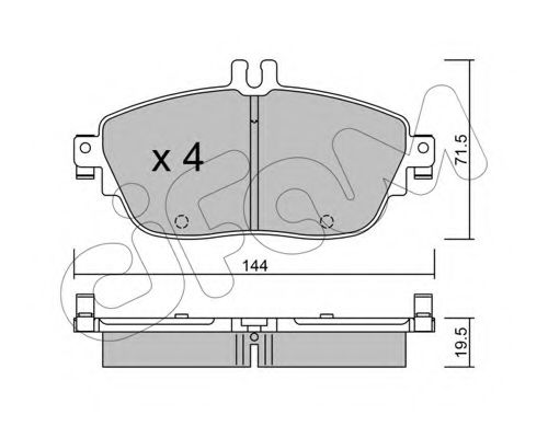 Imagine set placute frana,frana disc CIFAM 822-965-0