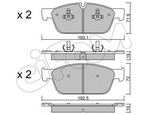 Imagine set placute frana,frana disc CIFAM 822-967-0