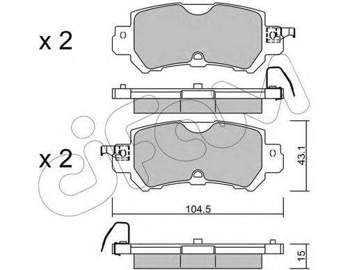 Imagine set placute frana,frana disc CIFAM 822-970-0