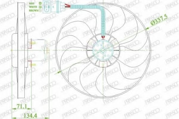 Imagine Ventilator, radiator PRASCO AD0163320