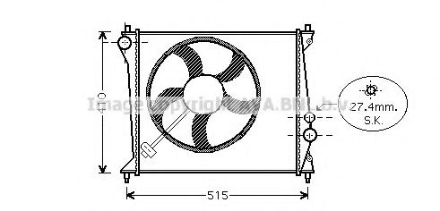 Imagine Radiator, racire motor PRASCO AIA2213