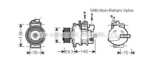 Imagine Compresor, climatizare PRASCO AIK334