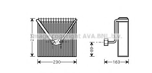 Evaporator,aer conditionat PRASCO AIV022