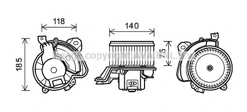 Imagine Electromotor, ventilatie interioara PRASCO AL8134