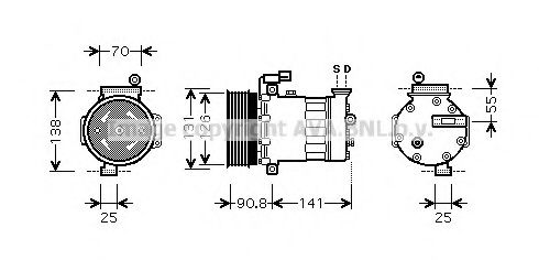 Imagine Compresor, climatizare PRASCO AUK172