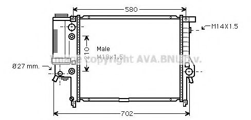 Imagine Radiator, racire motor PRASCO BW2143