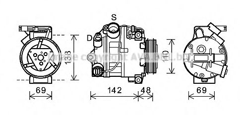 Imagine Compresor, climatizare PRASCO BWAK443