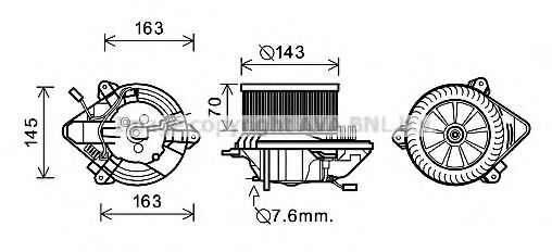 Imagine Electromotor, ventilatie interioara PRASCO CN8508