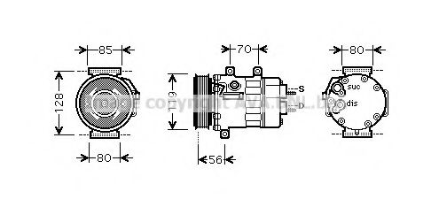 Imagine Compresor, climatizare PRASCO CNK254