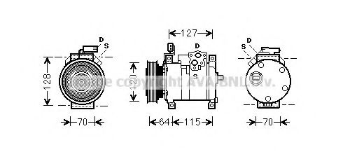 Imagine Compresor, climatizare PRASCO CRK115