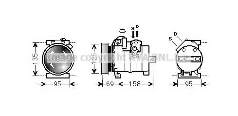 Imagine Compresor, climatizare PRASCO CRK130