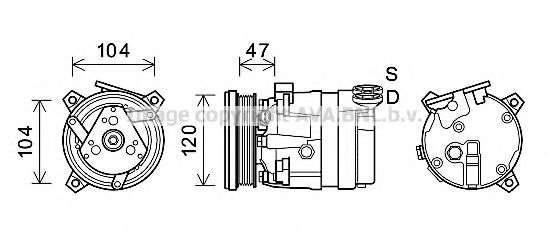 Imagine Compresor, climatizare PRASCO CTK054