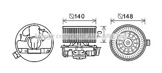 Imagine Electromotor, ventilatie interioara PRASCO DA8010