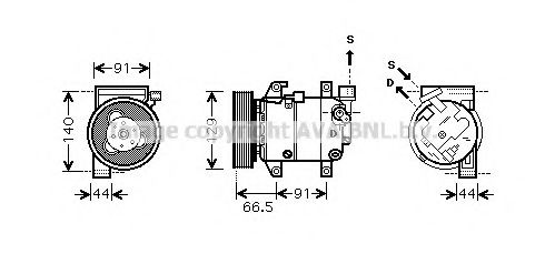 Imagine Compresor, climatizare PRASCO DNK286