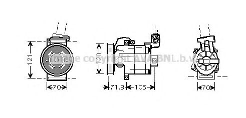 Imagine Compresor, climatizare PRASCO DNK306