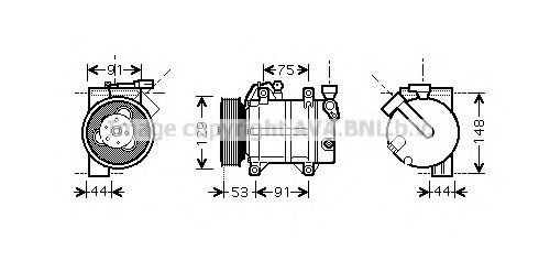 Imagine Compresor, climatizare PRASCO DNK307