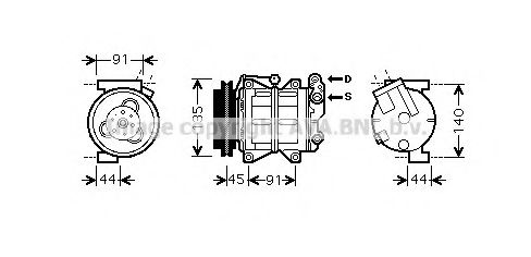 Imagine Compresor, climatizare PRASCO DNK314