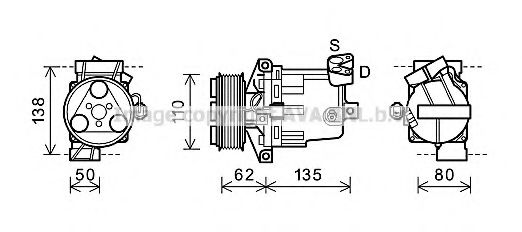 Imagine Compresor, climatizare PRASCO DNK342