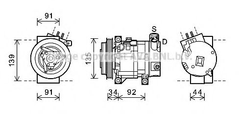 Imagine Compresor, climatizare PRASCO DNK346