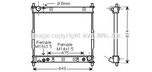 Imagine Radiator, racire motor PRASCO DWA2104