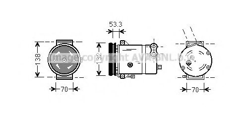 Imagine Compresor, climatizare PRASCO DWK018