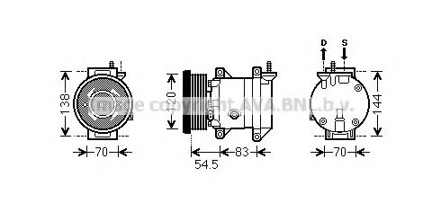 Imagine Compresor, climatizare PRASCO DWK091