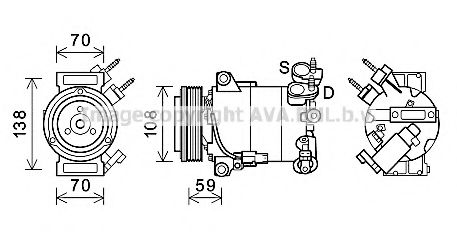 Imagine Compresor, climatizare PRASCO FDK586