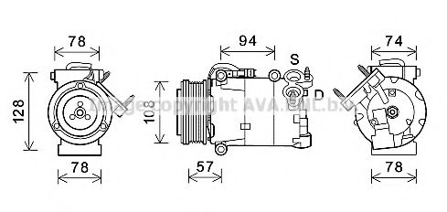 Imagine Compresor, climatizare PRASCO FDK587