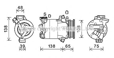 Imagine Compresor, climatizare PRASCO FDK595