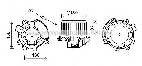 Imagine Electromotor, ventilatie interioara PRASCO FT8409