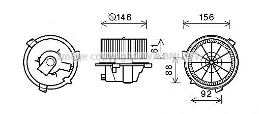 Imagine Electromotor, ventilatie interioara PRASCO FT8418