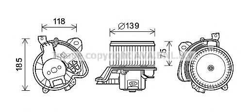 Imagine Electromotor, ventilatie interioara PRASCO FT8433