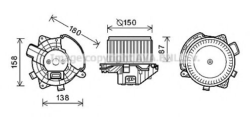 Imagine Electromotor, ventilatie interioara PRASCO FT8440