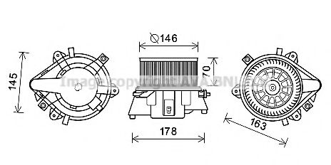 Imagine Electromotor, ventilatie interioara PRASCO FT8451