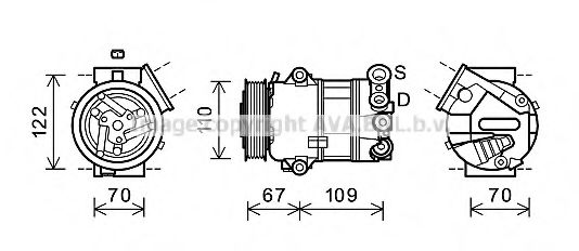 Imagine Compresor, climatizare PRASCO FTK408