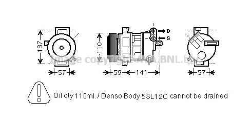 Imagine Compresor, climatizare PRASCO FTK447