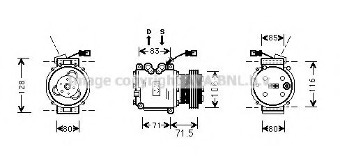 Imagine Compresor, climatizare PRASCO HDK009