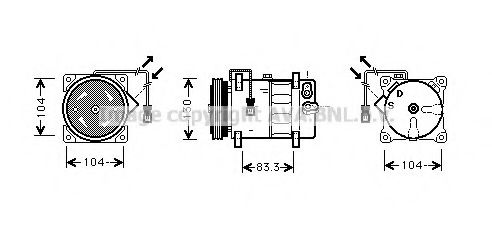 Imagine Compresor, climatizare PRASCO HDK022