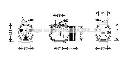 Imagine Compresor, climatizare PRASCO HDK168