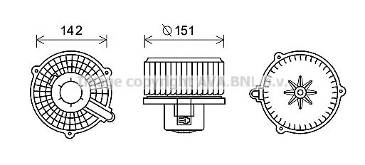 Imagine Electromotor, ventilatie interioara PRASCO HY8400