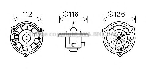 Imagine Electromotor, ventilatie interioara PRASCO HY8409