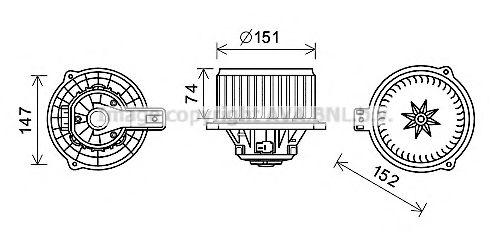 Imagine Electromotor, ventilatie interioara PRASCO HY8434