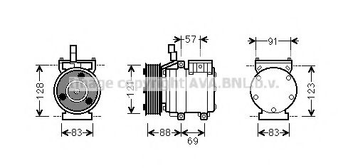 Imagine Compresor, climatizare PRASCO HYAK258