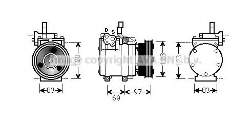 Imagine Compresor, climatizare PRASCO HYK065