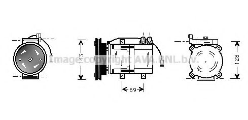 Imagine Compresor, climatizare PRASCO HYK066