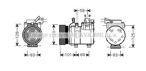 Imagine Compresor, climatizare PRASCO HYK159