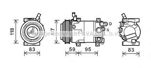 Imagine Compresor, climatizare PRASCO HYK323