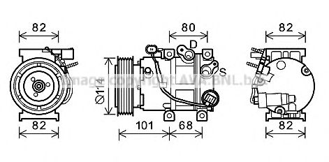 Imagine Compresor, climatizare PRASCO HYK377